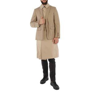 FX01443B New Burberry Men's Blazer Detail Cotton Twill Reconstructed Trench Coat